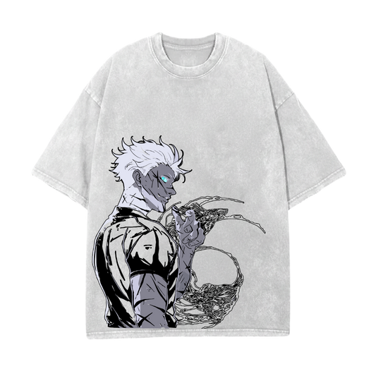 GOJO GRAY OVERSIZE KOSZULKA - JUJUTSU KAISEN