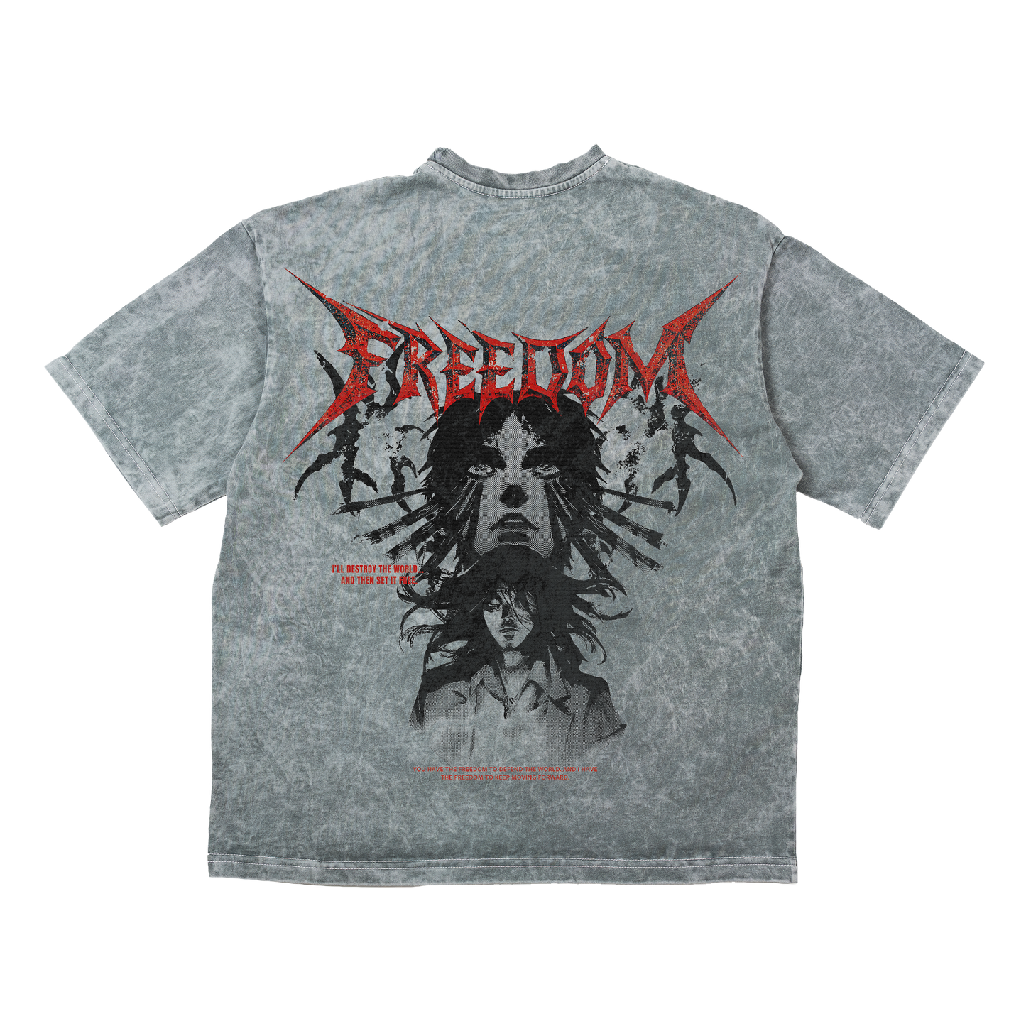 EREN FREEDOM KOSZULKA OVERSIZE - ATTACK ON TITAN