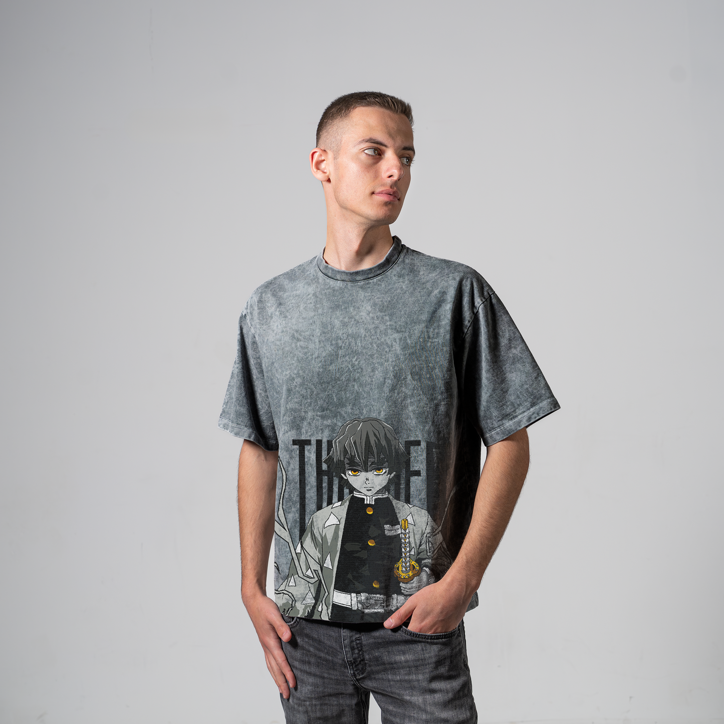 ZENITSU THUNDER KOSZULKA OVERSIZE - DEMON SLAYER