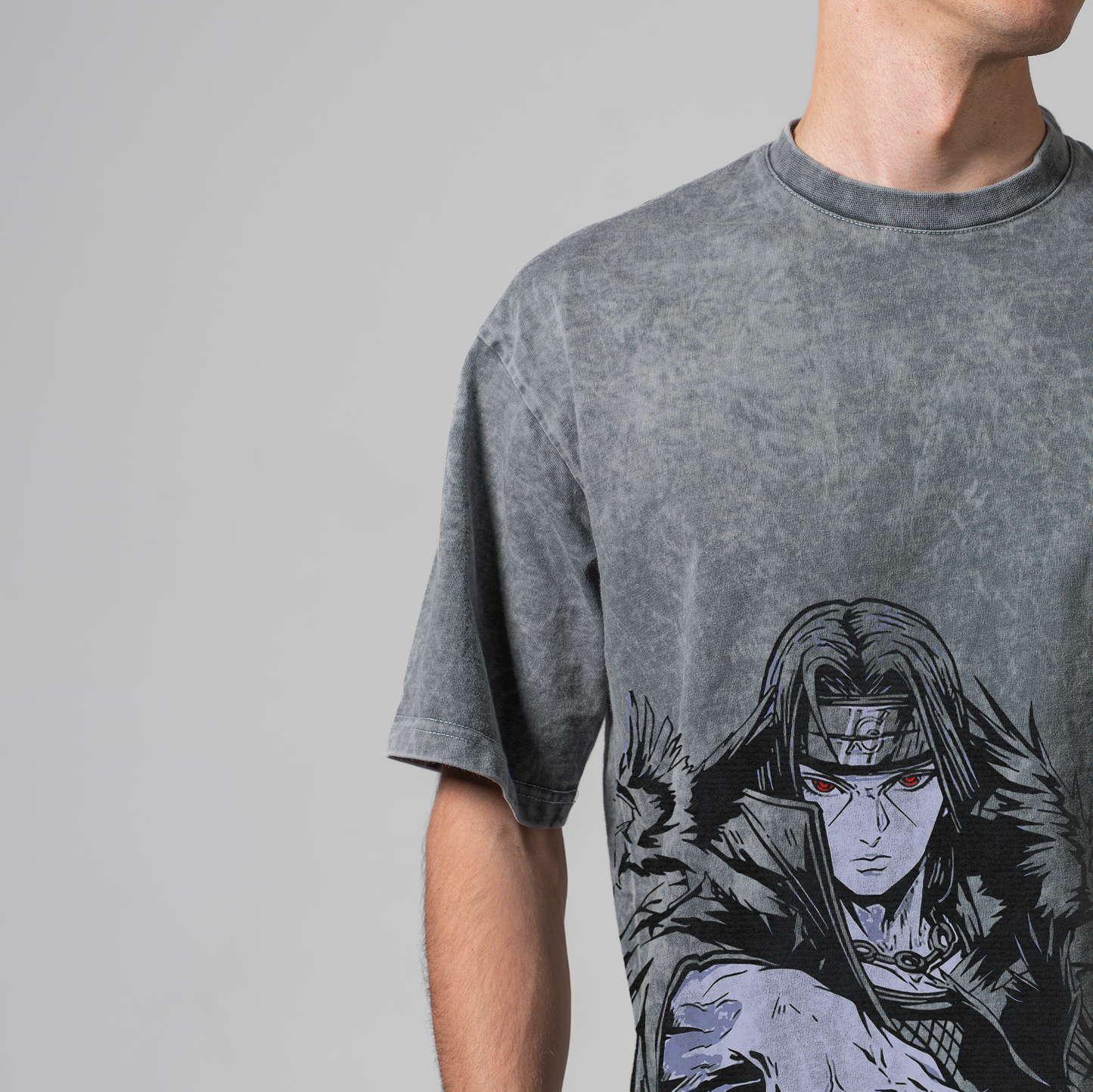 ITACHI GRAY OVERSIZE KOSZULKA - NARUTO