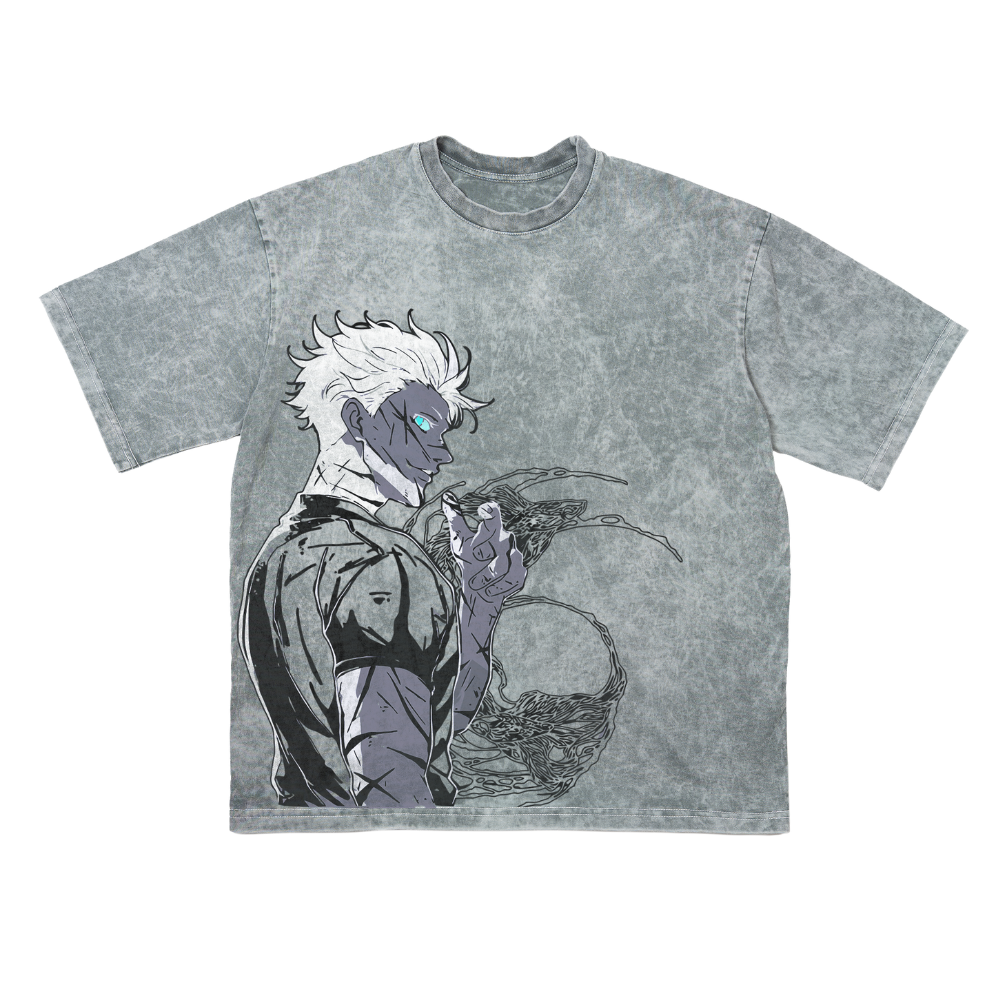 GOJO GRAY OVERSIZE KOSZULKA - JUJUTSU KAISEN