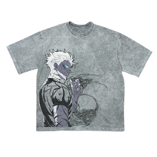GOJO GRAY OVERSIZE KOSZULKA - JUJUTSU KAISEN